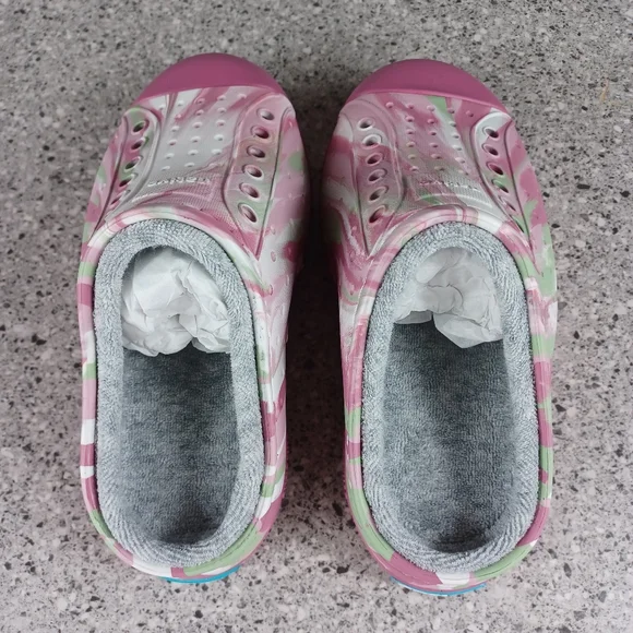 NATIVE Shoes Pink Kids Toddler Jefferson French Terry Slip-On Shoes - Picture 6 of 11